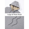 image:imageTACVASEN Womens Thick Hoodie Casual Cotton Fleece Lined Cute Fashion Active Sweatshirt With PocketsLight Grey