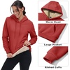 image:imageTACVASEN Womens Thick Hoodie Casual Cotton Fleece Lined Cute Fashion Active Sweatshirt With PocketsOrange Red