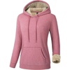 image:imageTACVASEN Womens Thick Hoodie Casual Cotton Fleece Lined Cute Fashion Active Sweatshirt With PocketsPink