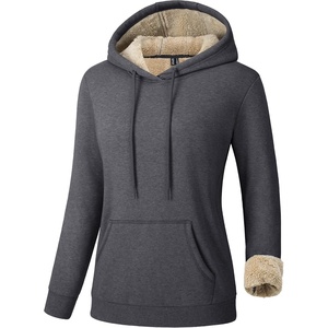 image:imageTACVASEN Womens Thick Hoodie Casual Cotton Fleece Lined Cute Fashion Active Sweatshirt With PocketsDark Grey
