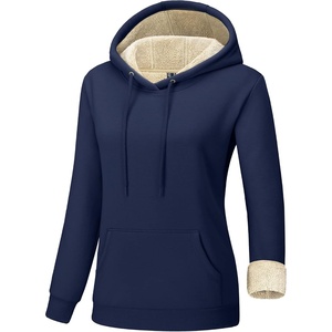 image:imageTACVASEN Womens Thick Hoodie Casual Cotton Fleece Lined Cute Fashion Active Sweatshirt With PocketsNavy