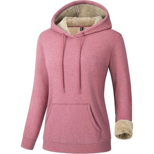 image:imageTACVASEN Womens Thick Hoodie Casual Cotton Fleece Lined Cute Fashion Active Sweatshirt With PocketsPink