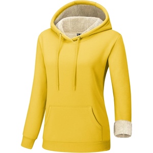 image:imageTACVASEN Womens Thick Hoodie Casual Cotton Fleece Lined Cute Fashion Active Sweatshirt With PocketsYellow