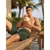 image:imageTACVASEN Men s Casual Shorts 7 Inch Cotton Elastic Waist Drawstring Lightweight Summer Beach Shorts with PocketsArmygreen
