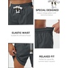 image:imageTACVASEN Men s Casual Shorts 7 Inch Cotton Elastic Waist Drawstring Lightweight Summer Beach Shorts with PocketsDgrey