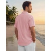 image:imageTACVASEN Mens Casual Button Down Shirts Short Sleeve Cuban Collar Textured Shirt Summer Beach Dress ShirtGraypink