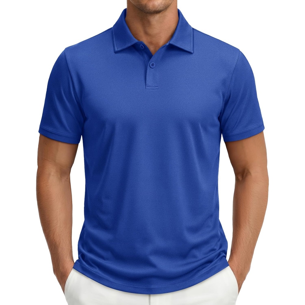 image:imageTACVASEN Mens Polo Shirts Short Sleeve Dry Fit Golf Shirt Collared Moisture Wicking Performance for Work Casual BusinessColorblue