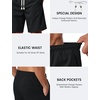 image:imageTACVASEN Mens Cotton Casual Shorts 7 Inch Inseam for Summer Beach Vacation  deep pocketselastic waistvintage drawstringlinen like texturelightweight and soft cottoncasual fit for summer beachBlack