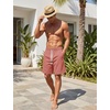 image:imageTACVASEN Mens Cotton Casual Shorts 7 Inch Inseam for Summer Beach Vacation  deep pocketselastic waistvintage drawstringlinen like texturelightweight and soft cottoncasual fit for summer beachWaterlon Red
