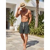 image:imageTACVASEN Mens Cotton Casual Shorts 7 Inch Inseam for Summer Beach Vacation  deep pocketselastic waistvintage drawstringlinen like texturelightweight and soft cottoncasual fit for summer beachDark Grey