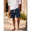 image:imageTACVASEN Mens Cotton Casual Shorts 7 Inch Inseam for Summer Beach Vacation  deep pocketselastic waistvintage drawstringlinen like texturelightweight and soft cottoncasual fit for summer beachNavy