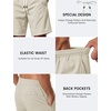 image:imageTACVASEN Mens Cotton Casual Shorts 7 Inch Inseam for Summer Beach Vacation  deep pocketselastic waistvintage drawstringlinen like texturelightweight and soft cottoncasual fit for summer beachBeige White