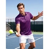 image:imageTACVASEN Mens Golf Shirts Short Sleeve Dry Fit Polo Shirt Performance Print Patterns Collared Casual Shirt for Men AthleticChecker Purple Red