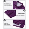 image:imageTACVASEN Mens Golf Shirts Short Sleeve Dry Fit Polo Shirt Performance Print Patterns Collared Casual Shirt for Men AthleticChecker Purple Red