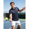 image:imageTACVASEN Mens Golf Shirts Short Sleeve Dry Fit Polo Shirt Performance Print Patterns Collared Casual Shirt for Men AthleticClub Navy