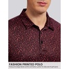 image:imageTACVASEN Mens Golf Shirts Short Sleeve Dry Fit Polo Shirt Performance Print Patterns Collared Casual Shirt for Men AthleticClub Wine Red