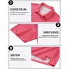 image:imageTACVASEN Mens Golf Shirts Short Sleeve Dry Fit Polo Shirt Performance Print Patterns Collared Casual Shirt for Men AthleticCurve Peach Red