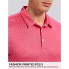 image:imageTACVASEN Mens Golf Shirts Short Sleeve Dry Fit Polo Shirt Performance Print Patterns Collared Casual Shirt for Men AthleticCurve Peach Red
