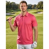 image:imageTACVASEN Mens Golf Shirts Short Sleeve Dry Fit Polo Shirt Performance Print Patterns Collared Casual Shirt for Men AthleticCurve Peach Red