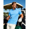 image:imageTACVASEN Mens Golf Shirts Short Sleeve Dry Fit Polo Shirt Performance Print Patterns Collared Casual Shirt for Men AthleticCurve Sky Blue