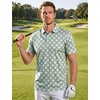 image:imageTACVASEN Mens Golf Shirts Short Sleeve Dry Fit Polo Shirt Performance Print Patterns Collared Casual Shirt for Men AthleticDot Gray Green