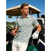 image:imageTACVASEN Mens Golf Shirts Short Sleeve Dry Fit Polo Shirt Performance Print Patterns Collared Casual Shirt for Men AthleticDot Gray Green