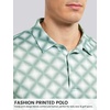 image:imageTACVASEN Mens Golf Shirts Short Sleeve Dry Fit Polo Shirt Performance Print Patterns Collared Casual Shirt for Men AthleticDot Gray Green