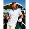 image:imageTACVASEN Mens Golf Shirts Short Sleeve Dry Fit Polo Shirt Performance Print Patterns Collared Casual Shirt for Men AthleticGeometry Black White