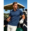 image:imageTACVASEN Mens Golf Shirts Short Sleeve Dry Fit Polo Shirt Performance Print Patterns Collared Casual Shirt for Men AthleticGolf Dark Blue