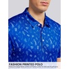 image:imageTACVASEN Mens Golf Shirts Short Sleeve Dry Fit Polo Shirt Performance Print Patterns Collared Casual Shirt for Men AthleticGolf Royal Blue