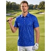 image:imageTACVASEN Mens Golf Shirts Short Sleeve Dry Fit Polo Shirt Performance Print Patterns Collared Casual Shirt for Men AthleticGolf Royal Blue