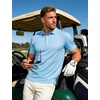 image:imageTACVASEN Mens Golf Shirts Short Sleeve Dry Fit Polo Shirt Performance Print Patterns Collared Casual Shirt for Men AthleticGolf Sky Blue