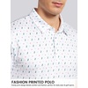 image:imageTACVASEN Mens Golf Shirts Short Sleeve Dry Fit Polo Shirt Performance Print Patterns Collared Casual Shirt for Men AthleticTrophy Pink White