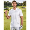 image:imageTACVASEN Mens Golf Shirts Short Sleeve Dry Fit Polo Shirt Performance Print Patterns Collared Casual Shirt for Men AthleticTrophy Pink White