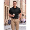 image:imageTACVASEN Mens Polo Shirts Short Sleeve Dry Fit Golf Shirt Collared Moisture Wicking Performance for Work Casual BusinessBlack