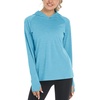 image:imageTACVASEN Women UV Protection Hoodies Shirts Hiking Shirts Long Sleeve Lightweight Qucik Dry Outdoor Fishing TShirts Water Blue