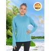image:imageTACVASEN Women UV Protection Hoodies Shirts Hiking Shirts Long Sleeve Lightweight Qucik Dry Outdoor Fishing TShirts Water Blue