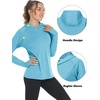 image:imageTACVASEN Women UV Protection Hoodies Shirts Hiking Shirts Long Sleeve Lightweight Qucik Dry Outdoor Fishing TShirts Water Blue
