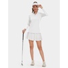 image:imageTACVASEN Womens Quarter Zip Pullover Golf Shirts UPF 50 Long Sleeve Sun Shirts UV Protection Workout Tops01 White