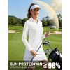 image:imageTACVASEN Womens Quarter Zip Pullover Golf Shirts UPF 50 Long Sleeve Sun Shirts UV Protection Workout Tops01 White