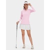 image:imageTACVASEN Womens Quarter Zip Pullover Golf Shirts UPF 50 Long Sleeve Sun Shirts UV Protection Workout Tops02 Pink