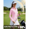 image:imageTACVASEN Womens Quarter Zip Pullover Golf Shirts UPF 50 Long Sleeve Sun Shirts UV Protection Workout Tops02 Pink