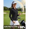 image:imageTACVASEN Womens Quarter Zip Pullover Golf Shirts UPF 50 Long Sleeve Sun Shirts UV Protection Workout Tops03 Black