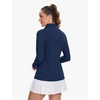 image:imageTACVASEN Womens Quarter Zip Pullover Golf Shirts UPF 50 Long Sleeve Sun Shirts UV Protection Workout Tops04 Navy