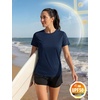 image:imageTACVASEN Womens Short Sleeve Workout Shirts UPF 50 Sun Protection Quick Dry Athletic Tops for Running Gym Tee01 Navy