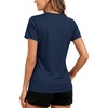image:imageTACVASEN Womens Short Sleeve Workout Shirts UPF 50 Sun Protection Quick Dry Athletic Tops for Running Gym Tee01 Navy