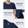 image:imageTACVASEN Womens Short Sleeve Workout Shirts UPF 50 Sun Protection Quick Dry Athletic Tops for Running Gym Tee01 Navy