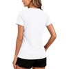 image:imageTACVASEN Womens Short Sleeve Workout Shirts UPF 50 Sun Protection Quick Dry Athletic Tops for Running Gym Tee01 White