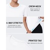image:imageTACVASEN Womens Short Sleeve Workout Shirts UPF 50 Sun Protection Quick Dry Athletic Tops for Running Gym Tee01 White