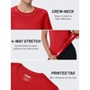 image:imageTACVASEN Womens Short Sleeve Workout Shirts UPF 50 Sun Protection Quick Dry Athletic Tops for Running Gym Tee02 Tomato Red